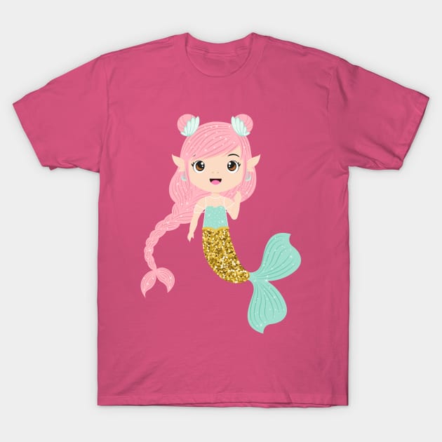 Mermaid Princess T-Shirt by Riczdodo